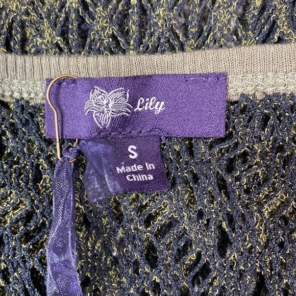 Lilly By Firmiana Green Boho Crochet Vneck Sleeveless Top Small NWT - Picture 11 of 11